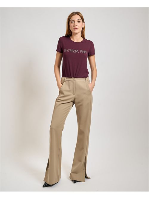 Pantaloni flare donna Patrizia Pepe con spacco PATRIZIA PEPE | 8P0754-A623B833